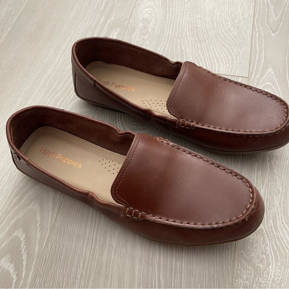 Hush Puppies Brown Leather Loafers